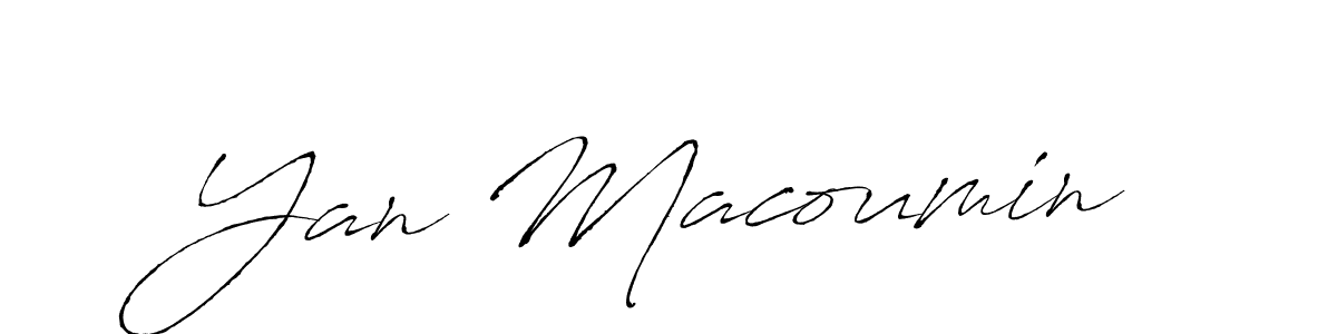 You should practise on your own different ways (Antro_Vectra) to write your name (Yan Macoumin) in signature. don't let someone else do it for you. Yan Macoumin signature style 6 images and pictures png