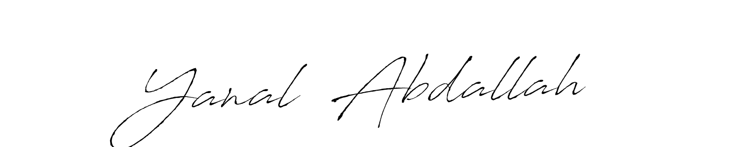 Create a beautiful signature design for name Yanal  Abdallah. With this signature (Antro_Vectra) fonts, you can make a handwritten signature for free. Yanal  Abdallah signature style 6 images and pictures png