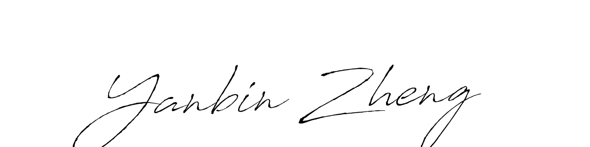 Make a beautiful signature design for name Yanbin Zheng. With this signature (Antro_Vectra) style, you can create a handwritten signature for free. Yanbin Zheng signature style 6 images and pictures png