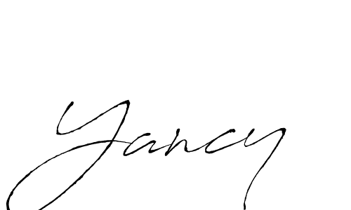 Design your own signature with our free online signature maker. With this signature software, you can create a handwritten (Antro_Vectra) signature for name Yancy. Yancy signature style 6 images and pictures png