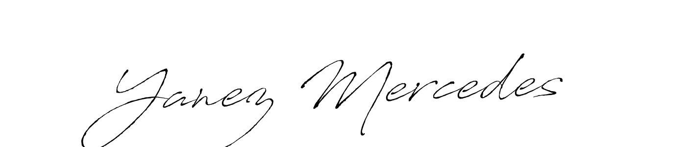 How to make Yanez Mercedes name signature. Use Antro_Vectra style for creating short signs online. This is the latest handwritten sign. Yanez Mercedes signature style 6 images and pictures png
