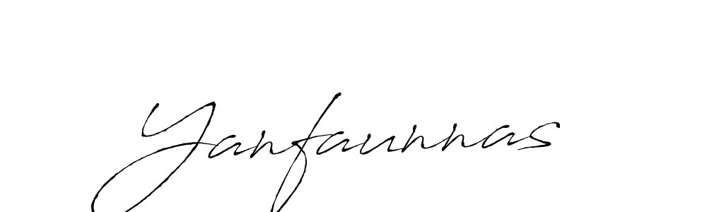Make a beautiful signature design for name Yanfaunnas. With this signature (Antro_Vectra) style, you can create a handwritten signature for free. Yanfaunnas signature style 6 images and pictures png