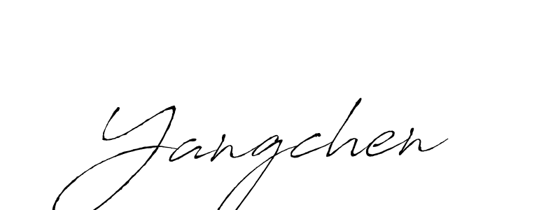 Yangchen stylish signature style. Best Handwritten Sign (Antro_Vectra) for my name. Handwritten Signature Collection Ideas for my name Yangchen. Yangchen signature style 6 images and pictures png