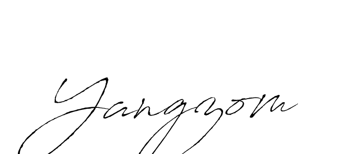 How to make Yangzom signature? Antro_Vectra is a professional autograph style. Create handwritten signature for Yangzom name. Yangzom signature style 6 images and pictures png