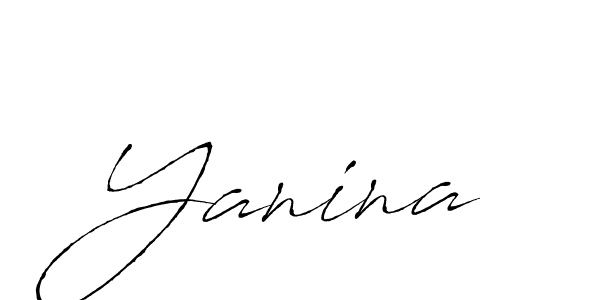 Use a signature maker to create a handwritten signature online. With this signature software, you can design (Antro_Vectra) your own signature for name Yanina. Yanina signature style 6 images and pictures png