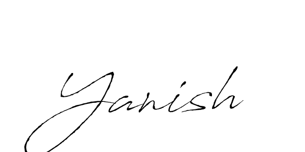 Use a signature maker to create a handwritten signature online. With this signature software, you can design (Antro_Vectra) your own signature for name Yanish. Yanish signature style 6 images and pictures png