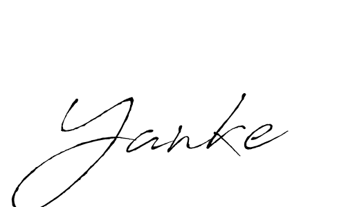 Make a beautiful signature design for name Yanke. With this signature (Antro_Vectra) style, you can create a handwritten signature for free. Yanke signature style 6 images and pictures png