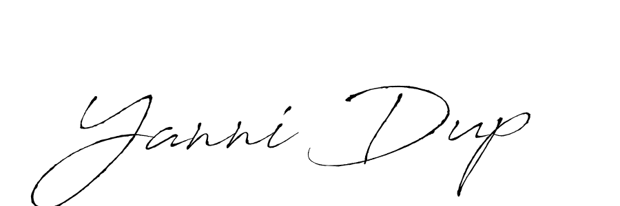 Antro_Vectra is a professional signature style that is perfect for those who want to add a touch of class to their signature. It is also a great choice for those who want to make their signature more unique. Get Yanni Dup name to fancy signature for free. Yanni Dup signature style 6 images and pictures png