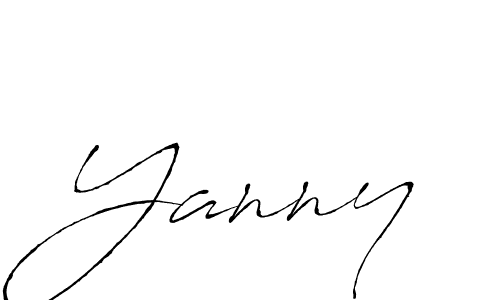 Yanny stylish signature style. Best Handwritten Sign (Antro_Vectra) for my name. Handwritten Signature Collection Ideas for my name Yanny. Yanny signature style 6 images and pictures png