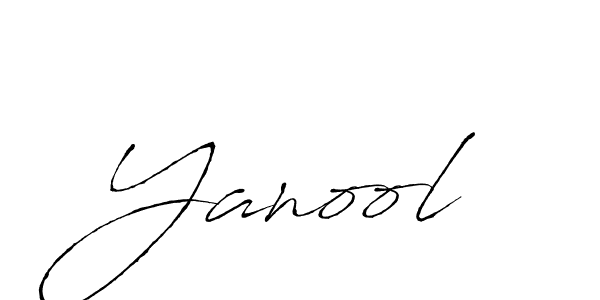Use a signature maker to create a handwritten signature online. With this signature software, you can design (Antro_Vectra) your own signature for name Yanool. Yanool signature style 6 images and pictures png