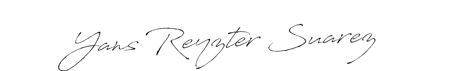 Design your own signature with our free online signature maker. With this signature software, you can create a handwritten (Antro_Vectra) signature for name Yans Reyzter Suarez. Yans Reyzter Suarez signature style 6 images and pictures png