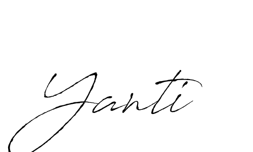 Create a beautiful signature design for name Yanti. With this signature (Antro_Vectra) fonts, you can make a handwritten signature for free. Yanti signature style 6 images and pictures png