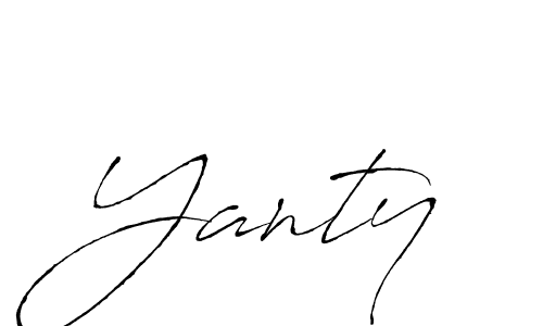 Design your own signature with our free online signature maker. With this signature software, you can create a handwritten (Antro_Vectra) signature for name Yanty. Yanty signature style 6 images and pictures png