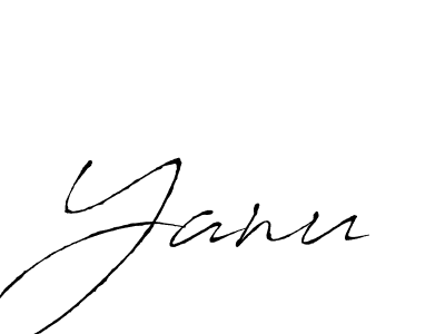 Make a beautiful signature design for name Yanu. With this signature (Antro_Vectra) style, you can create a handwritten signature for free. Yanu signature style 6 images and pictures png
