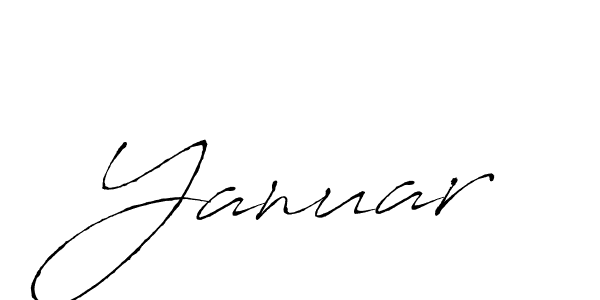 Create a beautiful signature design for name Yanuar. With this signature (Antro_Vectra) fonts, you can make a handwritten signature for free. Yanuar signature style 6 images and pictures png