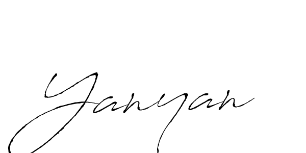 Yanyan stylish signature style. Best Handwritten Sign (Antro_Vectra) for my name. Handwritten Signature Collection Ideas for my name Yanyan. Yanyan signature style 6 images and pictures png