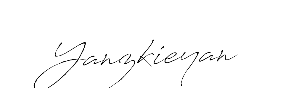 Create a beautiful signature design for name Yanzkieyan. With this signature (Antro_Vectra) fonts, you can make a handwritten signature for free. Yanzkieyan signature style 6 images and pictures png