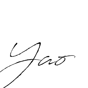 Make a beautiful signature design for name Yao. With this signature (Antro_Vectra) style, you can create a handwritten signature for free. Yao signature style 6 images and pictures png