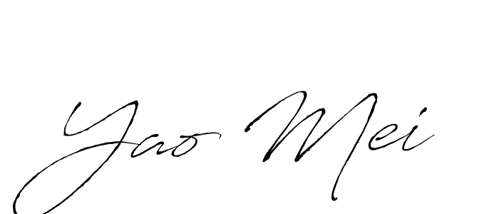 Yao Mei stylish signature style. Best Handwritten Sign (Antro_Vectra) for my name. Handwritten Signature Collection Ideas for my name Yao Mei. Yao Mei signature style 6 images and pictures png