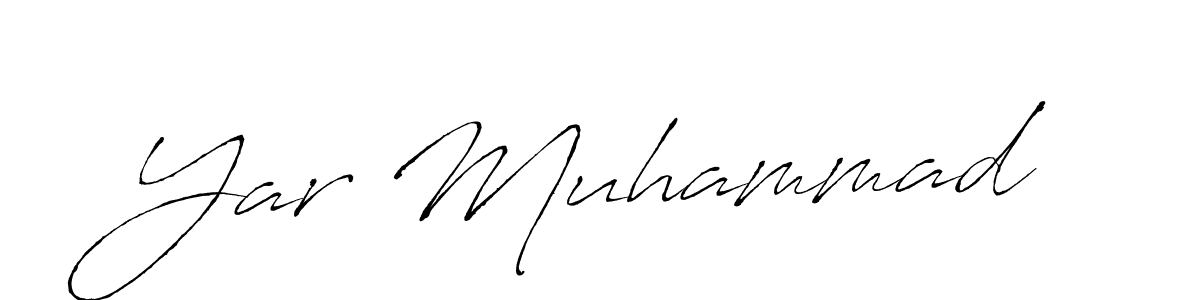 Make a beautiful signature design for name Yar Muhammad. With this signature (Antro_Vectra) style, you can create a handwritten signature for free. Yar Muhammad signature style 6 images and pictures png