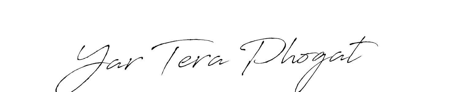 Antro_Vectra is a professional signature style that is perfect for those who want to add a touch of class to their signature. It is also a great choice for those who want to make their signature more unique. Get Yar Tera Phogat name to fancy signature for free. Yar Tera Phogat signature style 6 images and pictures png