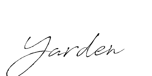 Make a beautiful signature design for name Yarden. With this signature (Antro_Vectra) style, you can create a handwritten signature for free. Yarden signature style 6 images and pictures png