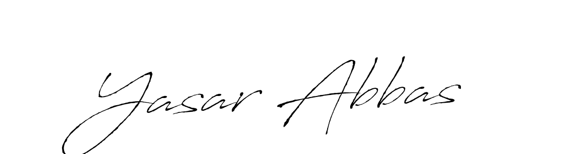 How to make Yasar Abbas name signature. Use Antro_Vectra style for creating short signs online. This is the latest handwritten sign. Yasar Abbas signature style 6 images and pictures png