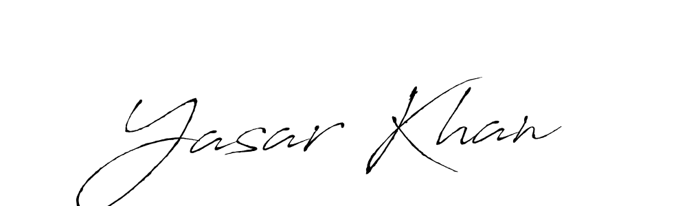 Create a beautiful signature design for name Yasar Khan. With this signature (Antro_Vectra) fonts, you can make a handwritten signature for free. Yasar Khan signature style 6 images and pictures png