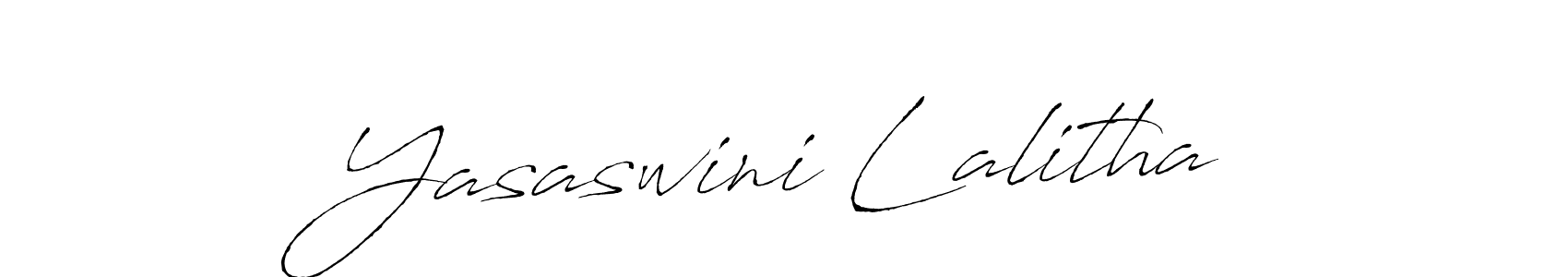 How to make Yasaswini Lalitha name signature. Use Antro_Vectra style for creating short signs online. This is the latest handwritten sign. Yasaswini Lalitha signature style 6 images and pictures png