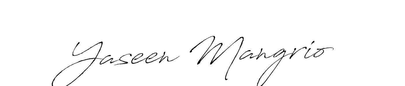 Yaseen Mangrio stylish signature style. Best Handwritten Sign (Antro_Vectra) for my name. Handwritten Signature Collection Ideas for my name Yaseen Mangrio. Yaseen Mangrio signature style 6 images and pictures png