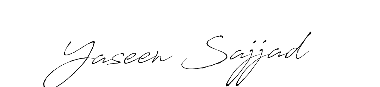 How to make Yaseen Sajjad name signature. Use Antro_Vectra style for creating short signs online. This is the latest handwritten sign. Yaseen Sajjad signature style 6 images and pictures png