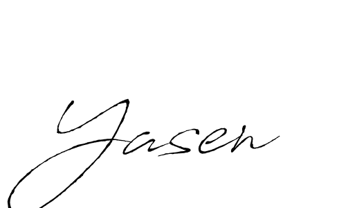 Use a signature maker to create a handwritten signature online. With this signature software, you can design (Antro_Vectra) your own signature for name Yasen. Yasen signature style 6 images and pictures png