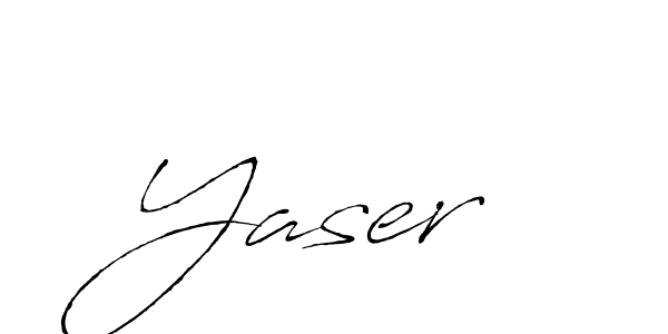 Create a beautiful signature design for name Yaser . With this signature (Antro_Vectra) fonts, you can make a handwritten signature for free. Yaser  signature style 6 images and pictures png