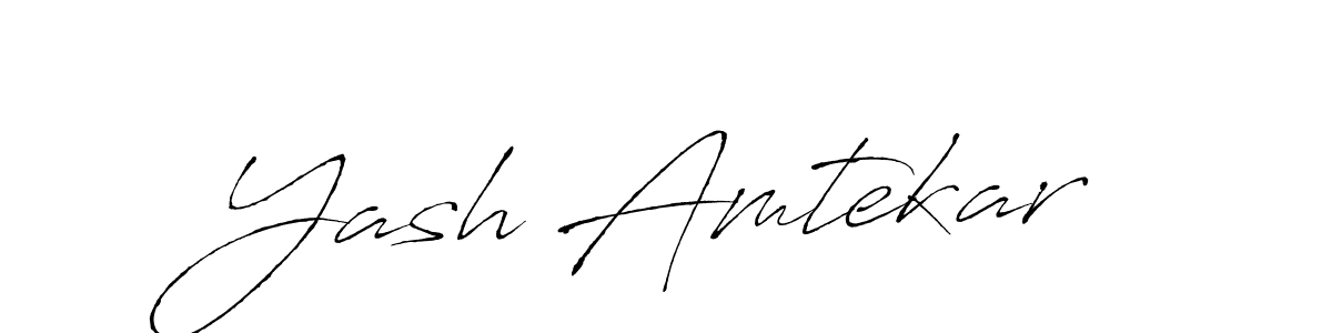 The best way (Antro_Vectra) to make a short signature is to pick only two or three words in your name. The name Yash Amtekar include a total of six letters. For converting this name. Yash Amtekar signature style 6 images and pictures png