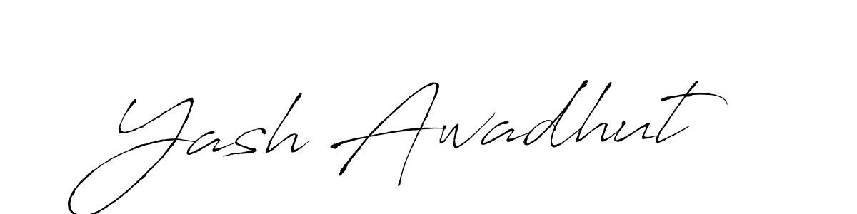 Yash Awadhut stylish signature style. Best Handwritten Sign (Antro_Vectra) for my name. Handwritten Signature Collection Ideas for my name Yash Awadhut. Yash Awadhut signature style 6 images and pictures png