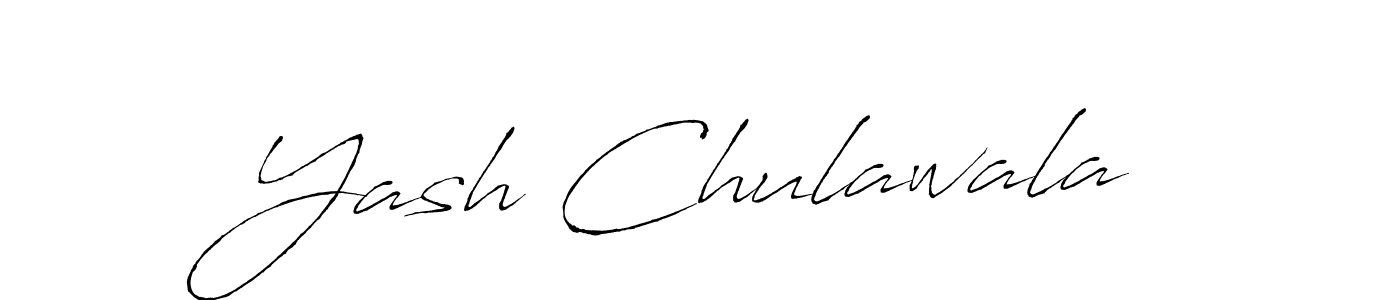 Antro_Vectra is a professional signature style that is perfect for those who want to add a touch of class to their signature. It is also a great choice for those who want to make their signature more unique. Get Yash Chulawala name to fancy signature for free. Yash Chulawala signature style 6 images and pictures png