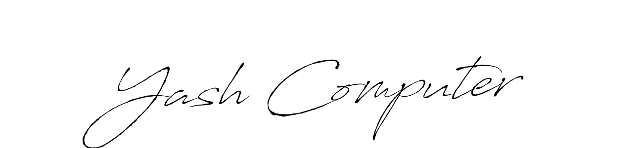 Use a signature maker to create a handwritten signature online. With this signature software, you can design (Antro_Vectra) your own signature for name Yash Computer. Yash Computer signature style 6 images and pictures png