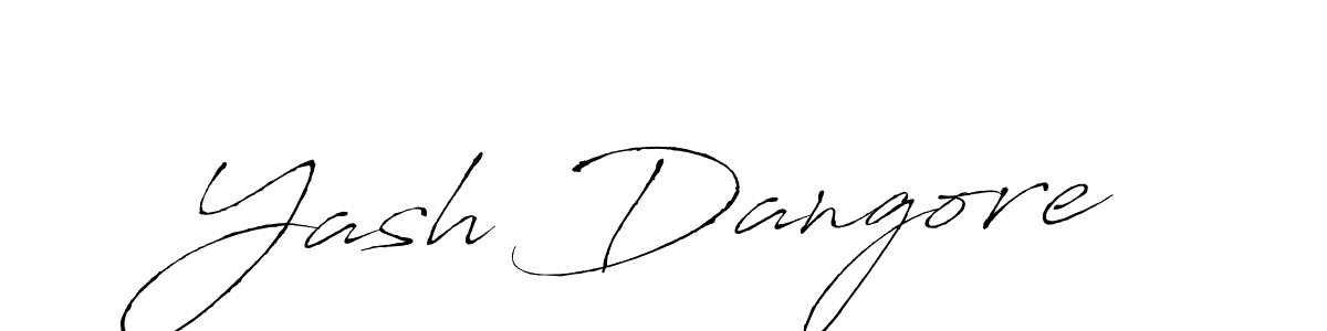 Similarly Antro_Vectra is the best handwritten signature design. Signature creator online .You can use it as an online autograph creator for name Yash Dangore. Yash Dangore signature style 6 images and pictures png