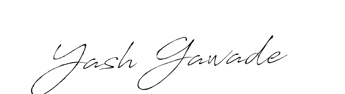 Make a beautiful signature design for name Yash Gawade. With this signature (Antro_Vectra) style, you can create a handwritten signature for free. Yash Gawade signature style 6 images and pictures png