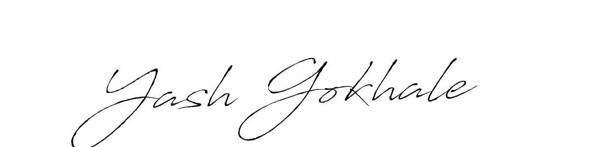 Create a beautiful signature design for name Yash Gokhale. With this signature (Antro_Vectra) fonts, you can make a handwritten signature for free. Yash Gokhale signature style 6 images and pictures png