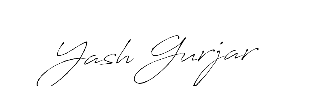 Create a beautiful signature design for name Yash Gurjar. With this signature (Antro_Vectra) fonts, you can make a handwritten signature for free. Yash Gurjar signature style 6 images and pictures png