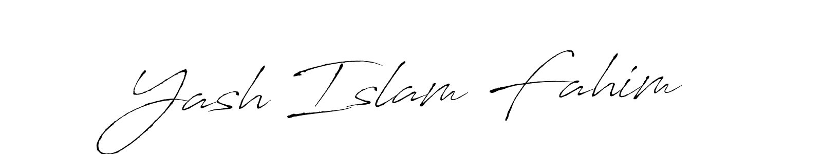 How to make Yash Islam Fahim signature? Antro_Vectra is a professional autograph style. Create handwritten signature for Yash Islam Fahim name. Yash Islam Fahim signature style 6 images and pictures png