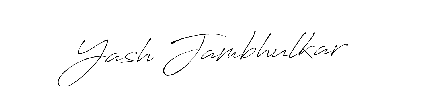 Make a beautiful signature design for name Yash Jambhulkar. With this signature (Antro_Vectra) style, you can create a handwritten signature for free. Yash Jambhulkar signature style 6 images and pictures png