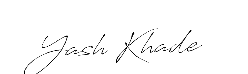Make a short Yash Khade signature style. Manage your documents anywhere anytime using Antro_Vectra. Create and add eSignatures, submit forms, share and send files easily. Yash Khade signature style 6 images and pictures png