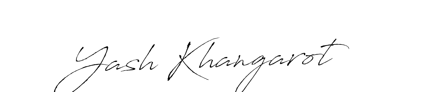 Similarly Antro_Vectra is the best handwritten signature design. Signature creator online .You can use it as an online autograph creator for name Yash Khangarot. Yash Khangarot signature style 6 images and pictures png