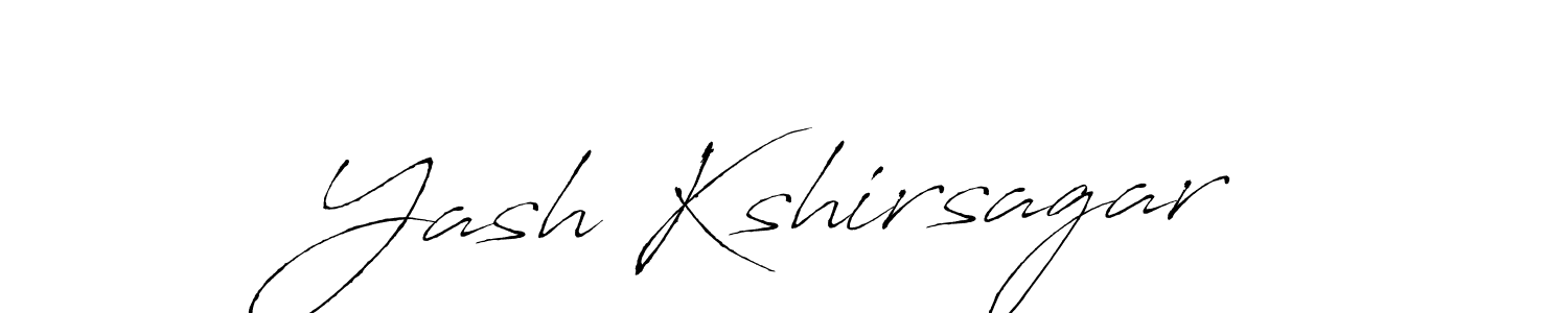 How to make Yash Kshirsagar name signature. Use Antro_Vectra style for creating short signs online. This is the latest handwritten sign. Yash Kshirsagar signature style 6 images and pictures png