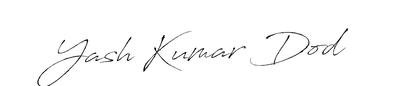How to make Yash Kumar Dod name signature. Use Antro_Vectra style for creating short signs online. This is the latest handwritten sign. Yash Kumar Dod signature style 6 images and pictures png