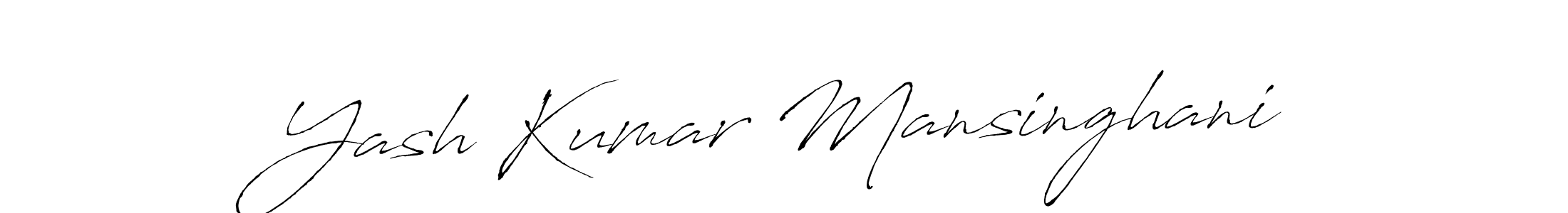 Antro_Vectra is a professional signature style that is perfect for those who want to add a touch of class to their signature. It is also a great choice for those who want to make their signature more unique. Get Yash Kumar Mansinghani name to fancy signature for free. Yash Kumar Mansinghani signature style 6 images and pictures png