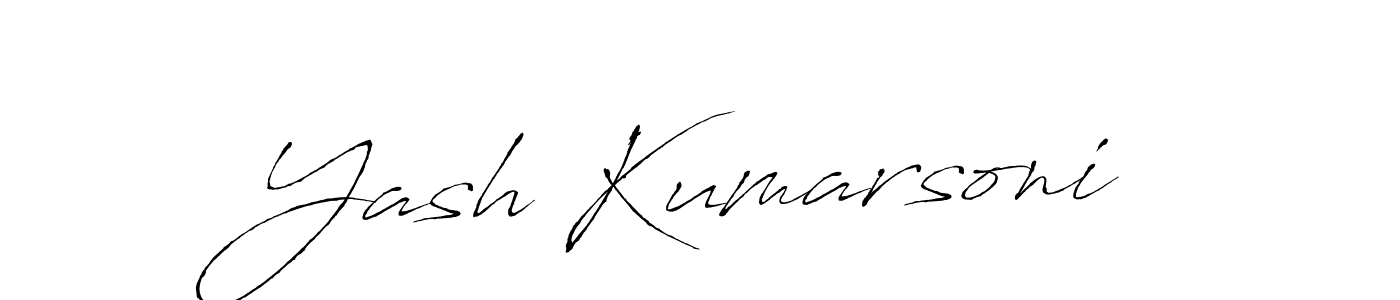 How to make Yash Kumarsoni signature? Antro_Vectra is a professional autograph style. Create handwritten signature for Yash Kumarsoni name. Yash Kumarsoni signature style 6 images and pictures png