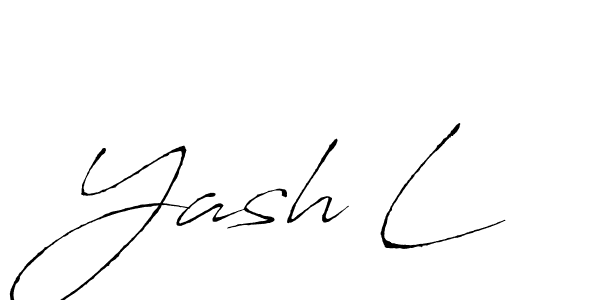 Design your own signature with our free online signature maker. With this signature software, you can create a handwritten (Antro_Vectra) signature for name Yash L. Yash L signature style 6 images and pictures png